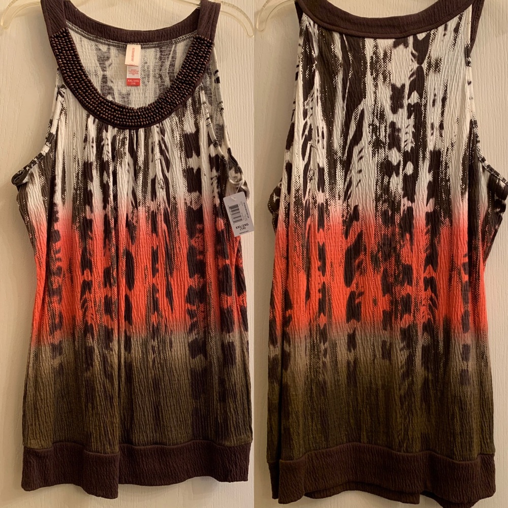 Tank Top with Wooden Beads